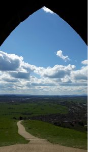 view from Glastonbury tor