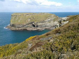 View of Tintagel Island