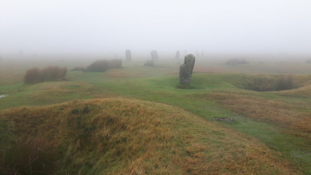 The Hurlers stone circle on Bodmin Moor