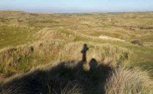 St Piran's Cross makes a shadow on Dunes